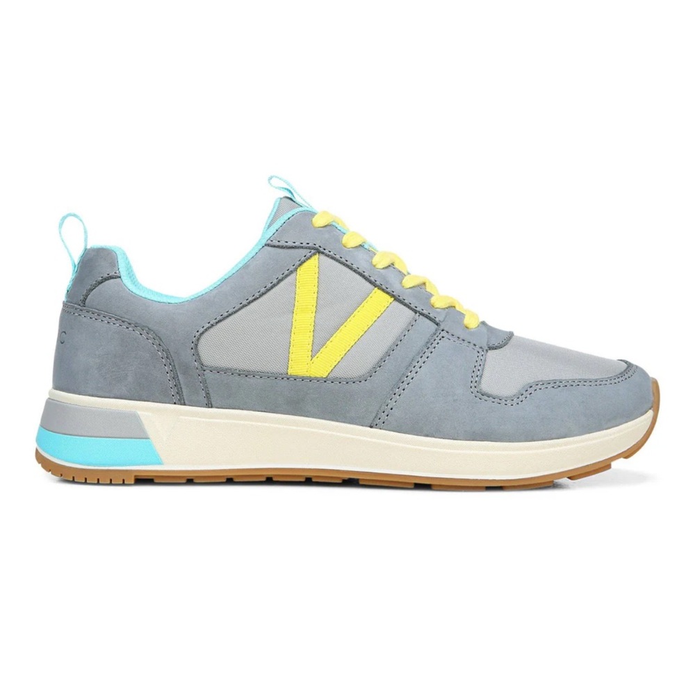 Vionic Gray & Yellow Casual Sneaker